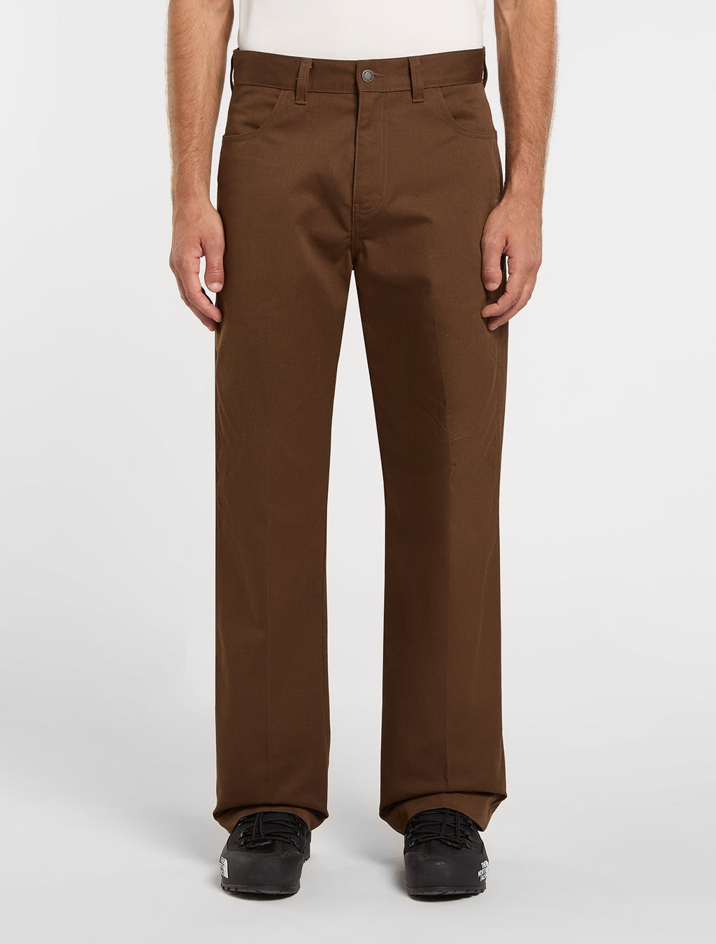 Union Loose Straight Twill Trousers - Timber Brown
