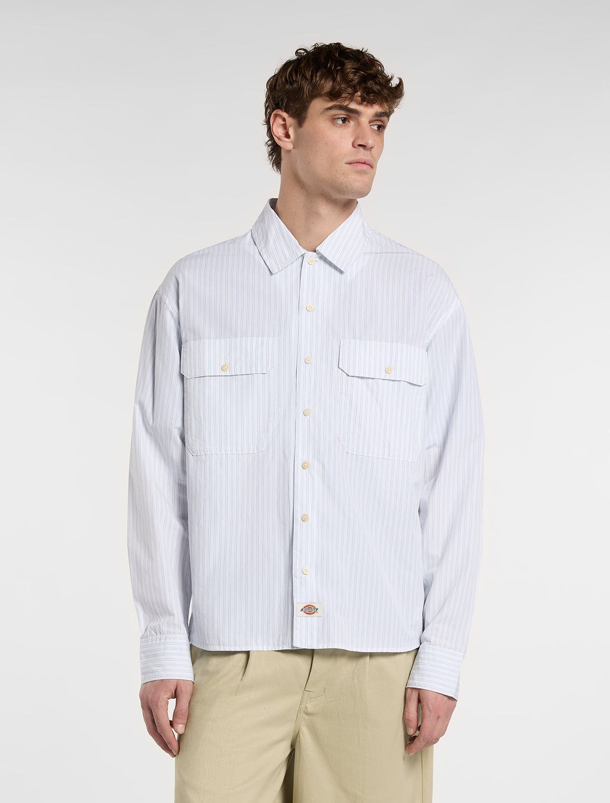 Supima Long-Sleeve Work Shirt - White
