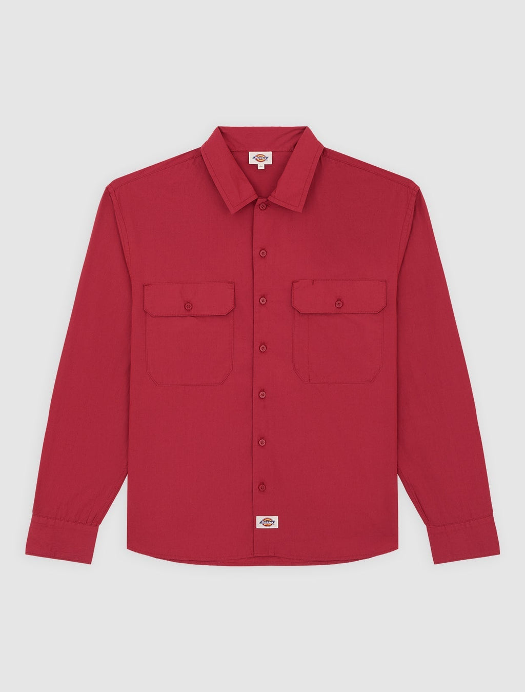 Supima Long-Sleeve Work Shirt - Garnet