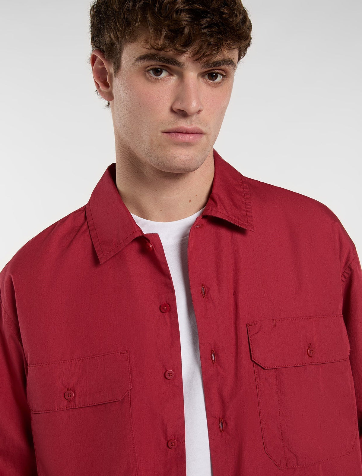 Supima Long-Sleeve Work Shirt - Garnet