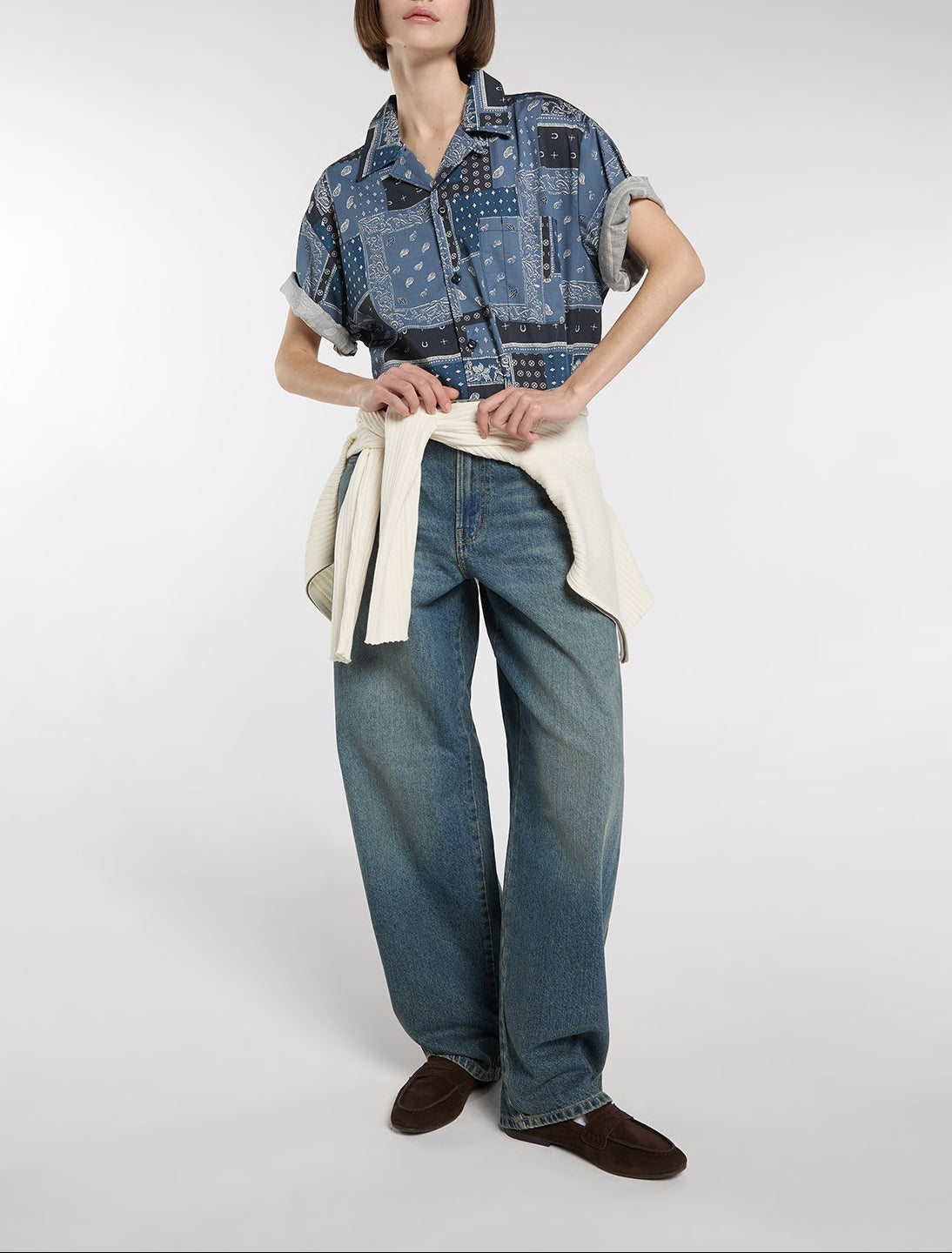 Jeans da lavoro affusolati ampi 957 - Khaki Tinted Blue