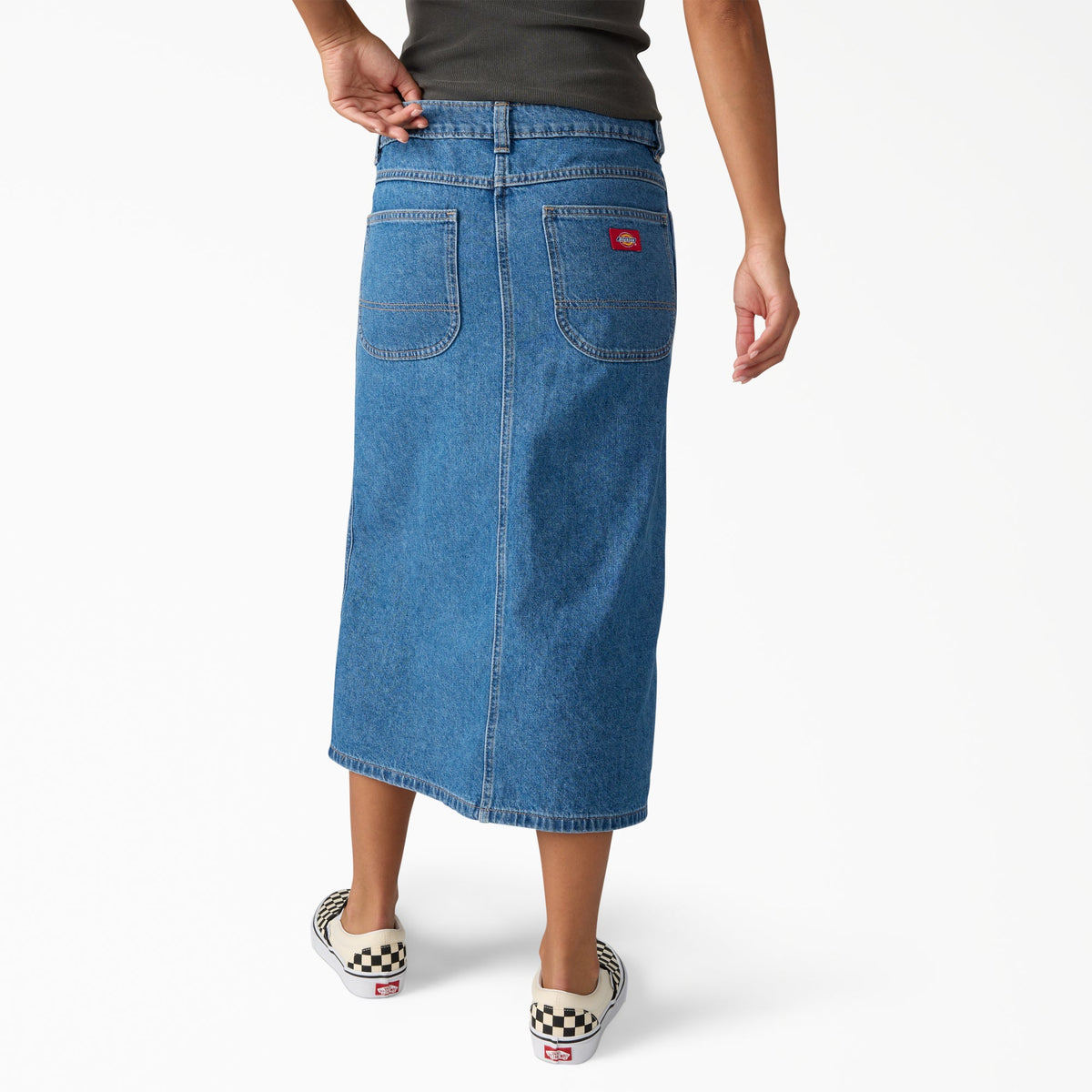 Falda vaquera midi para mujer - Blue