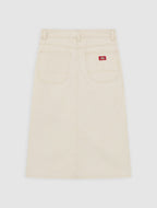 Women'S Midi Denim Skirt - Ecru