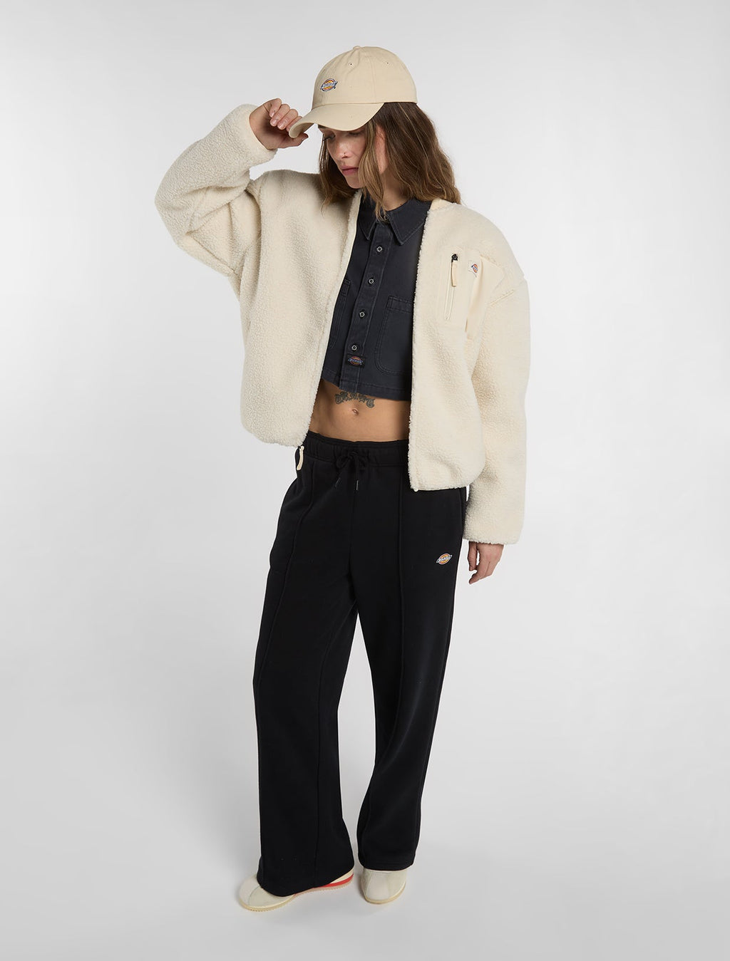 Bomber Central in sherpa - Grigio Whitecap - Donna
