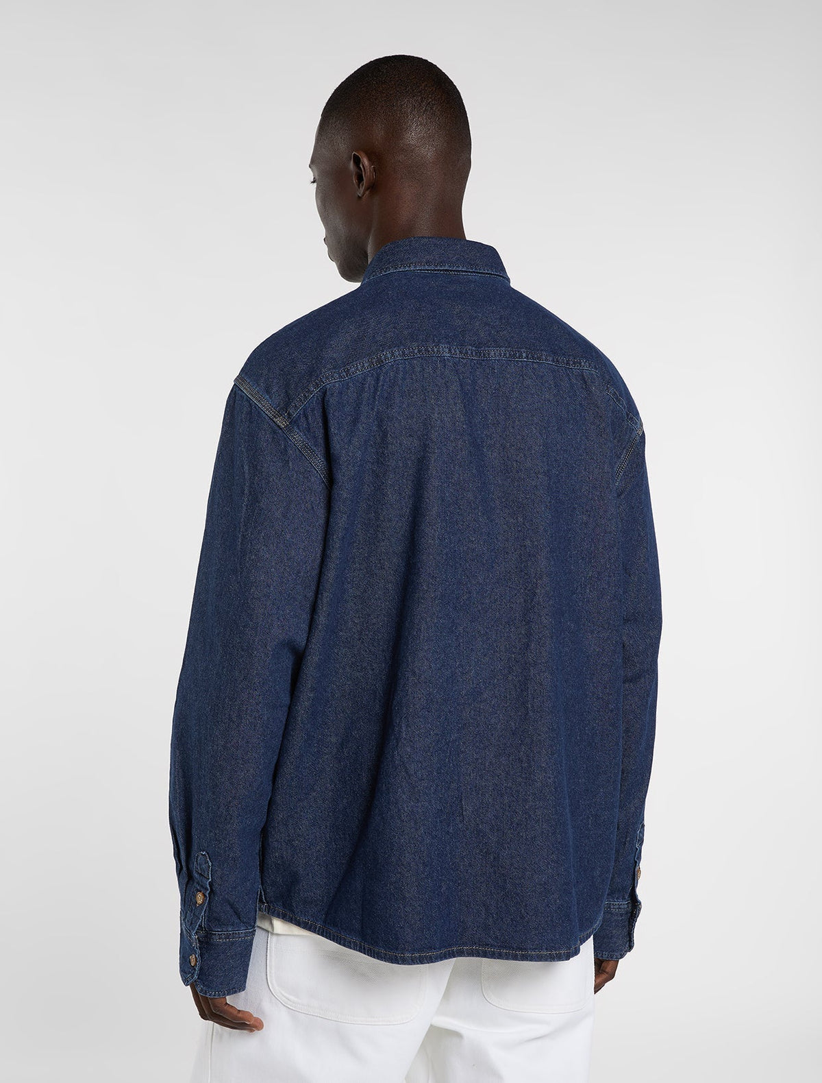 Chemise En Denim À Manches Longues Légère - Dark Indigo