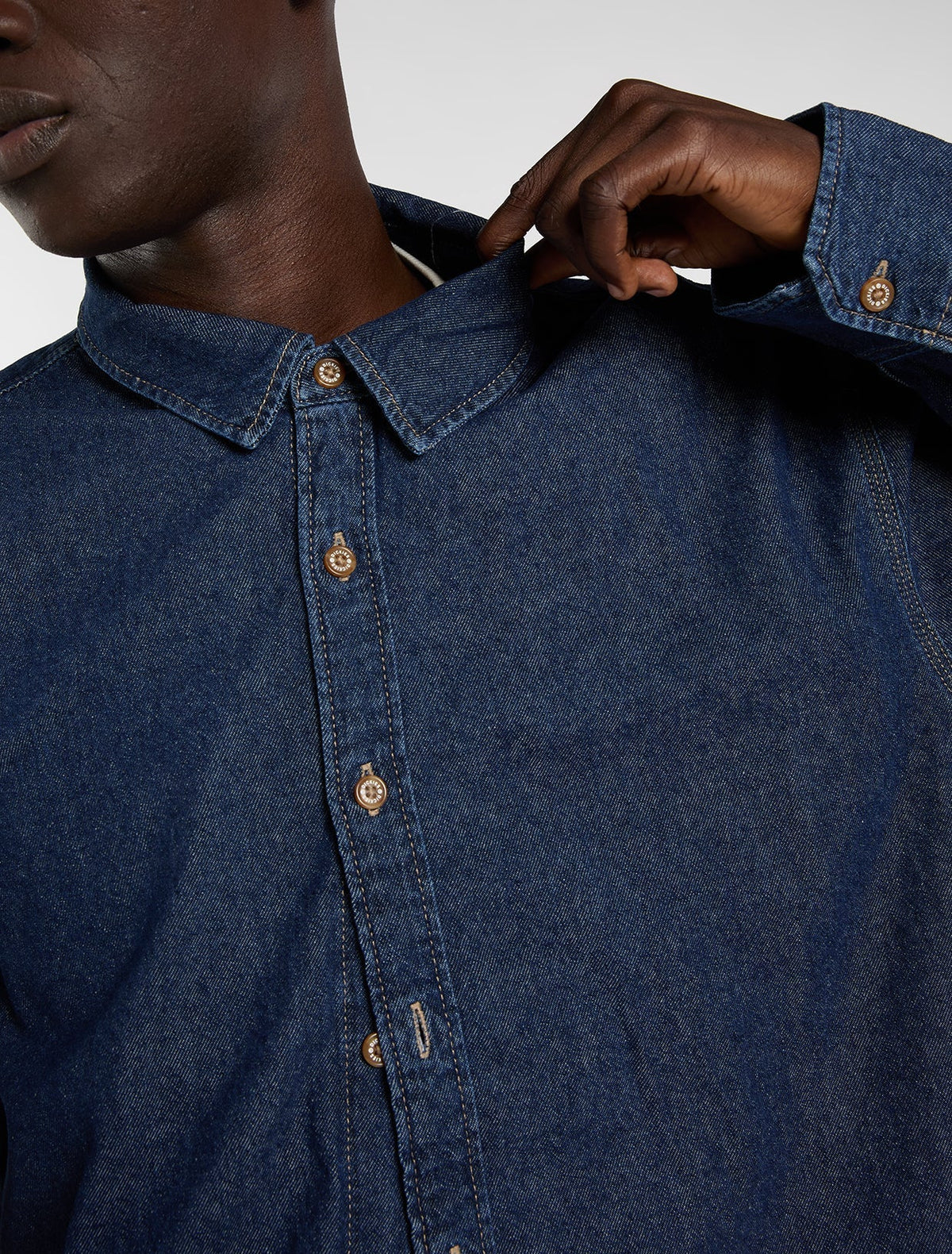 Chemise En Denim À Manches Longues Légère - Dark Indigo