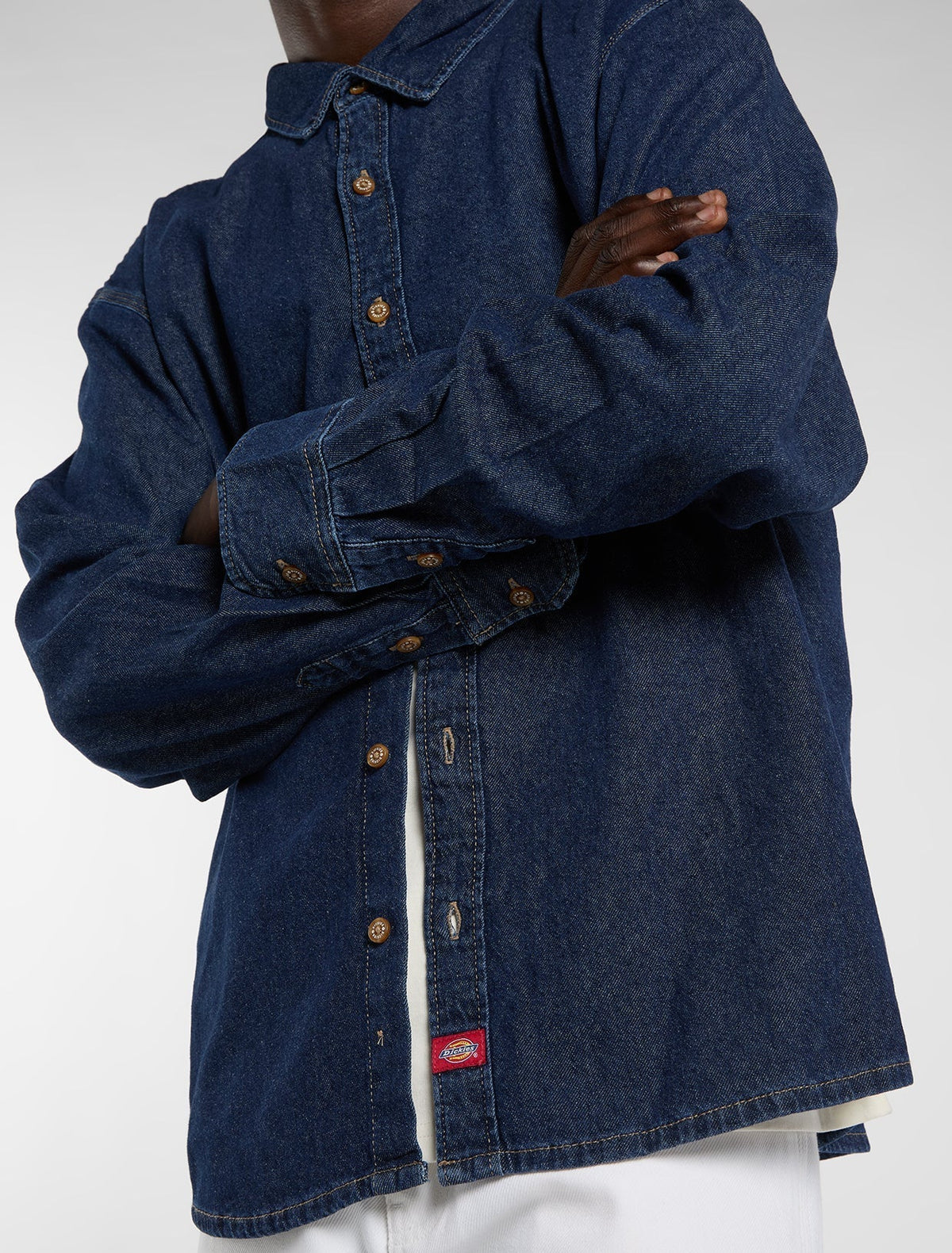 Chemise En Denim À Manches Longues Légère - Dark Indigo
