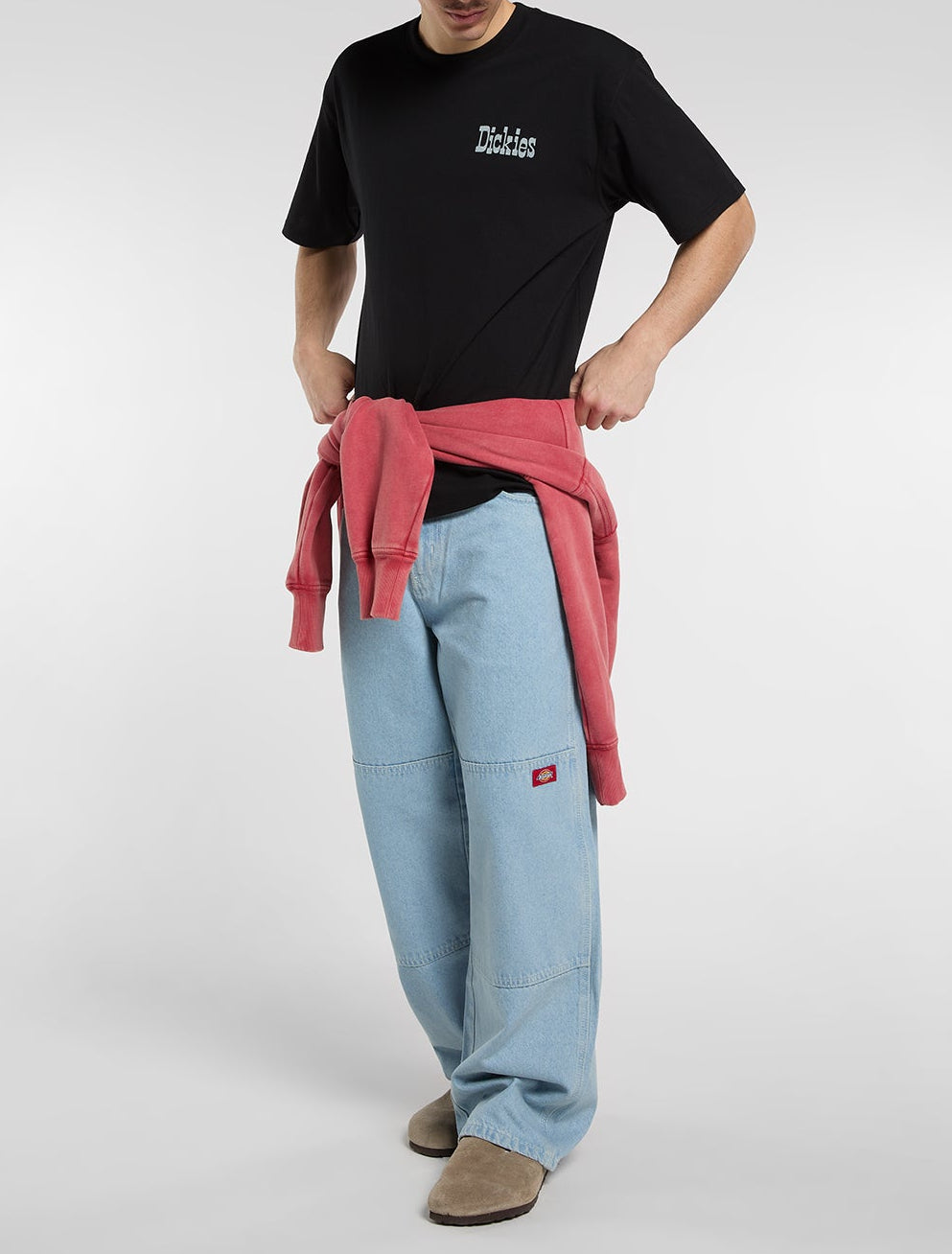 Jeansy Double Knee Loose Straight – Vintage Blue – Męskie