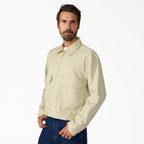 Chaqueta Trucker de sarga de cáñamo - Eucalyptus