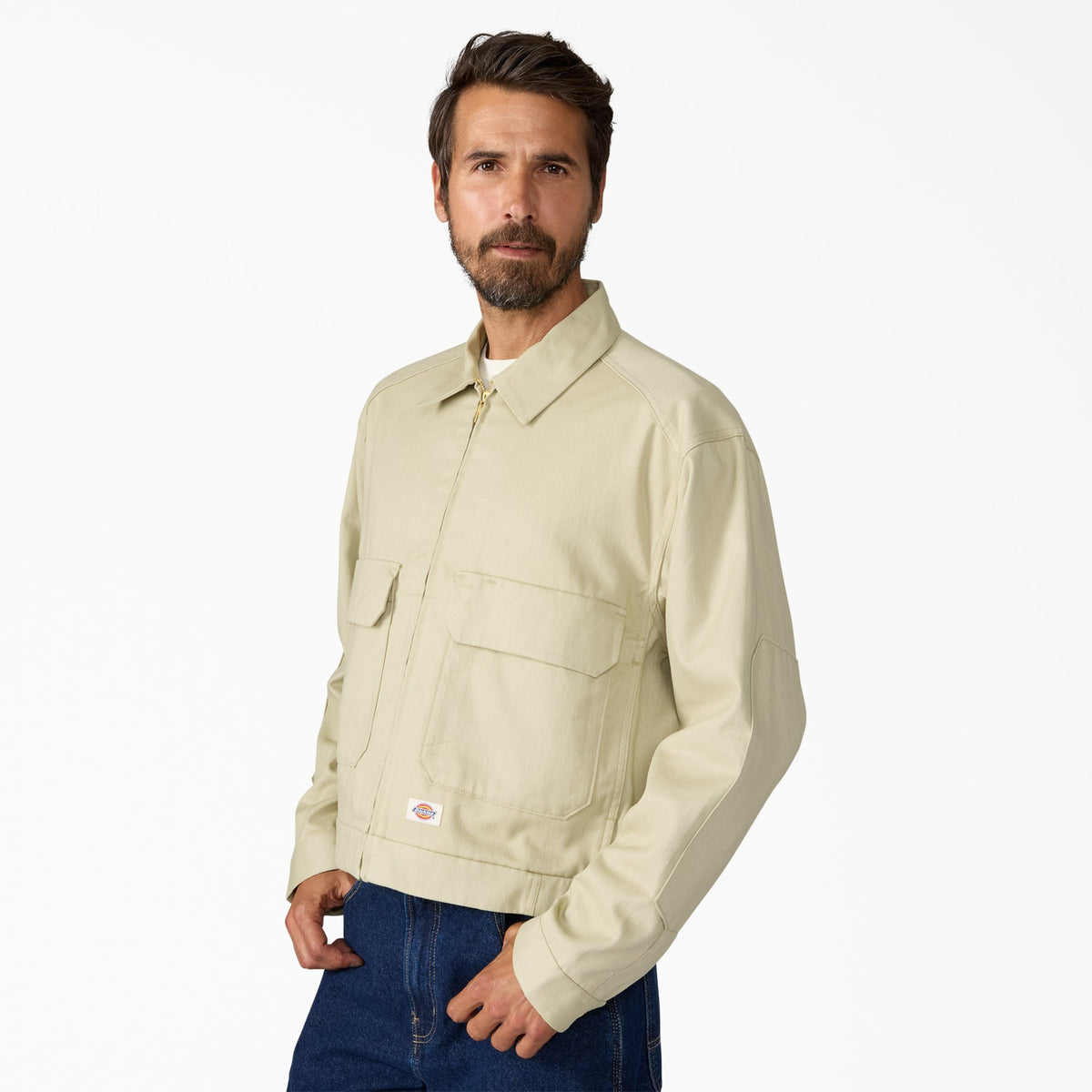 Chaqueta Trucker de sarga de cáñamo - Eucalyptus