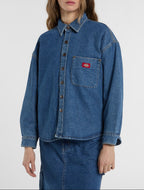 Sovracamicia in denim Mina - Blu classico - Donna