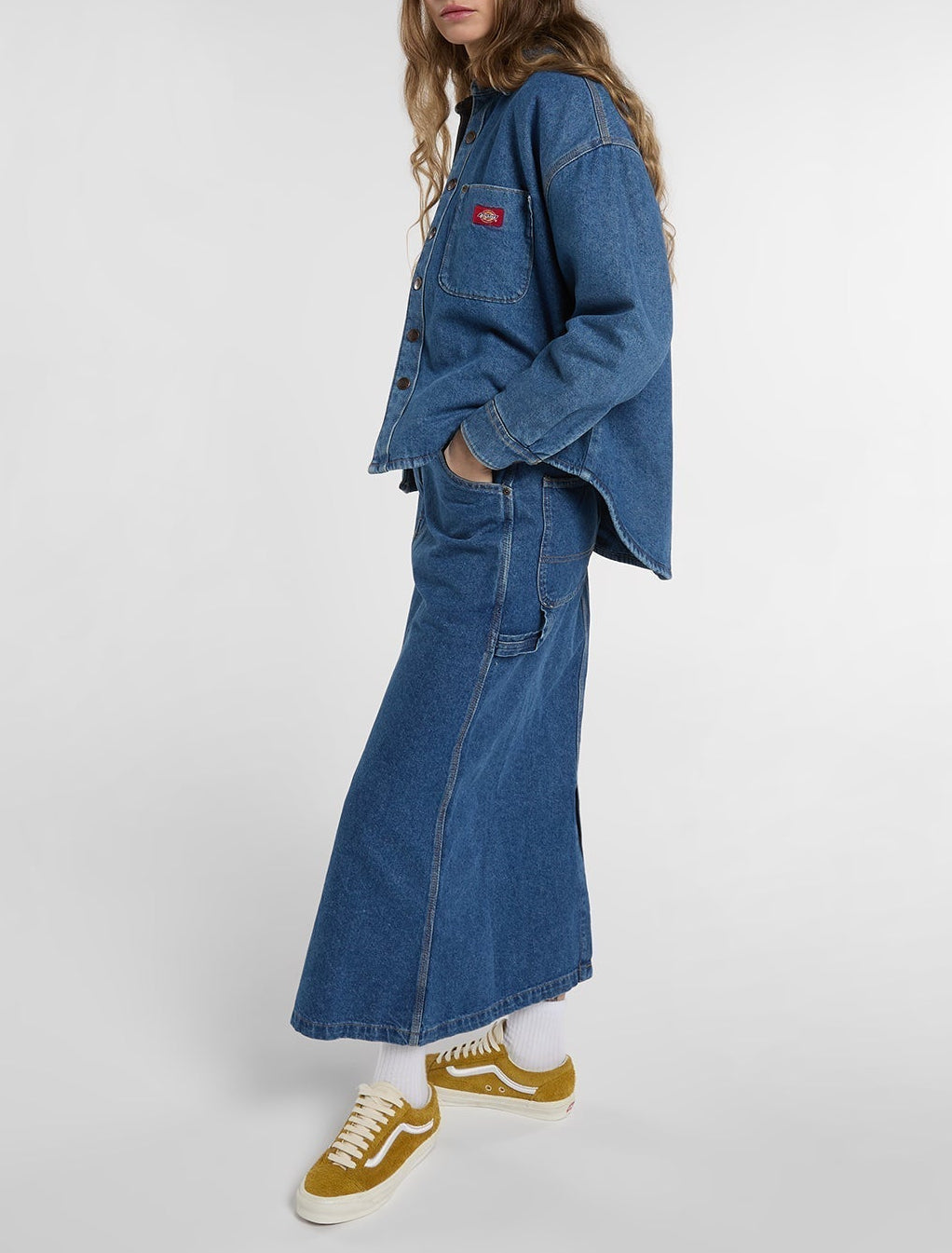 Sovracamicia in denim Mina - Blu classico - Donna