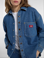 Sovracamicia in denim Mina - Blu classico - Donna