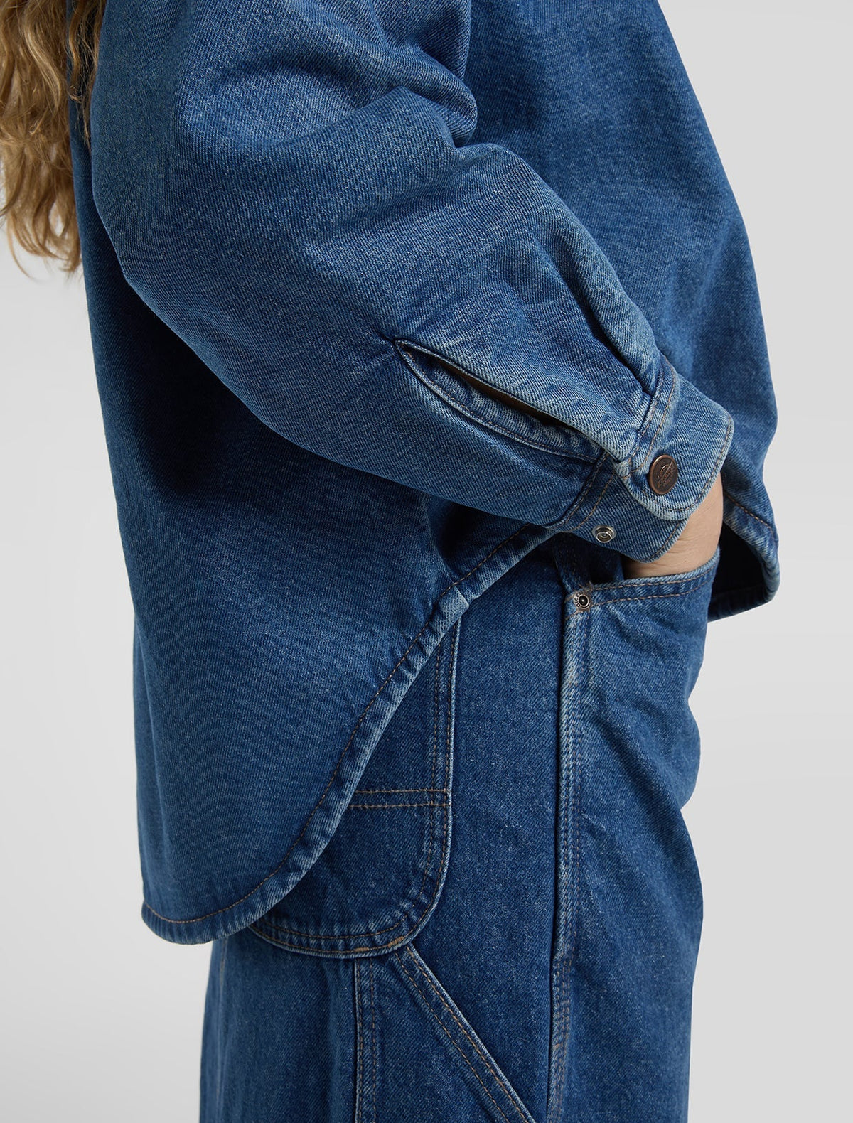 Sovracamicia in denim Mina - Blu classico - Donna