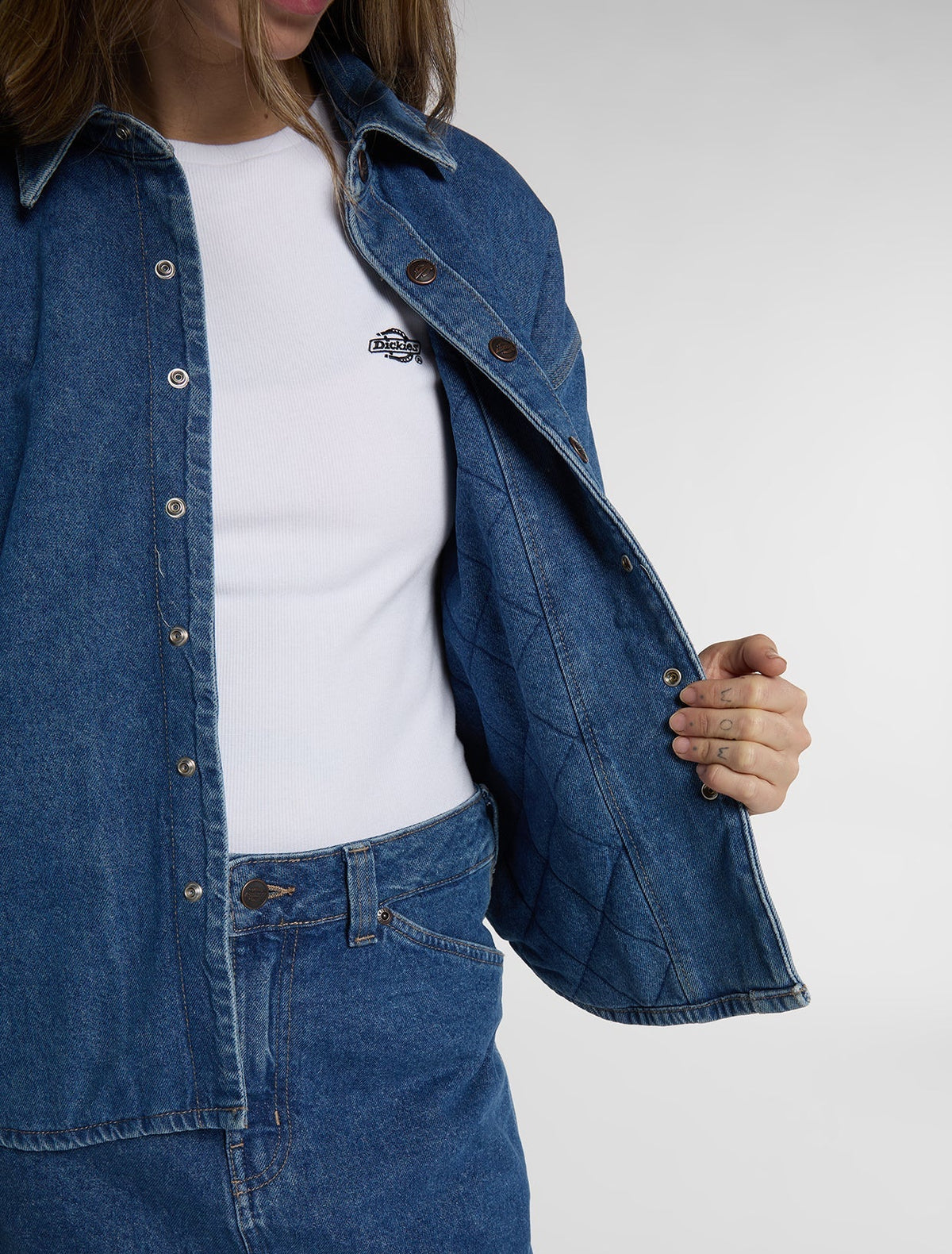 Sovracamicia in denim Mina - Blu classico - Donna