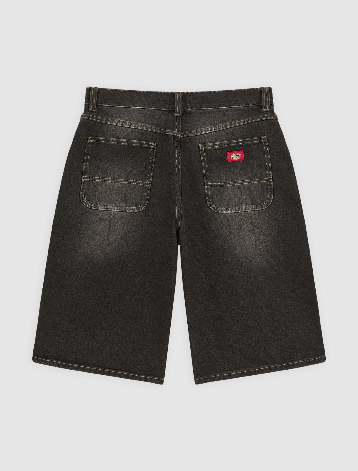 Pantalón corto vaquero teñido con barro - negro con lavado desgastado - hombre