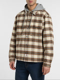 Sobrecamisa de franela con capucha Eustis - Blanco garceta - Hombre
