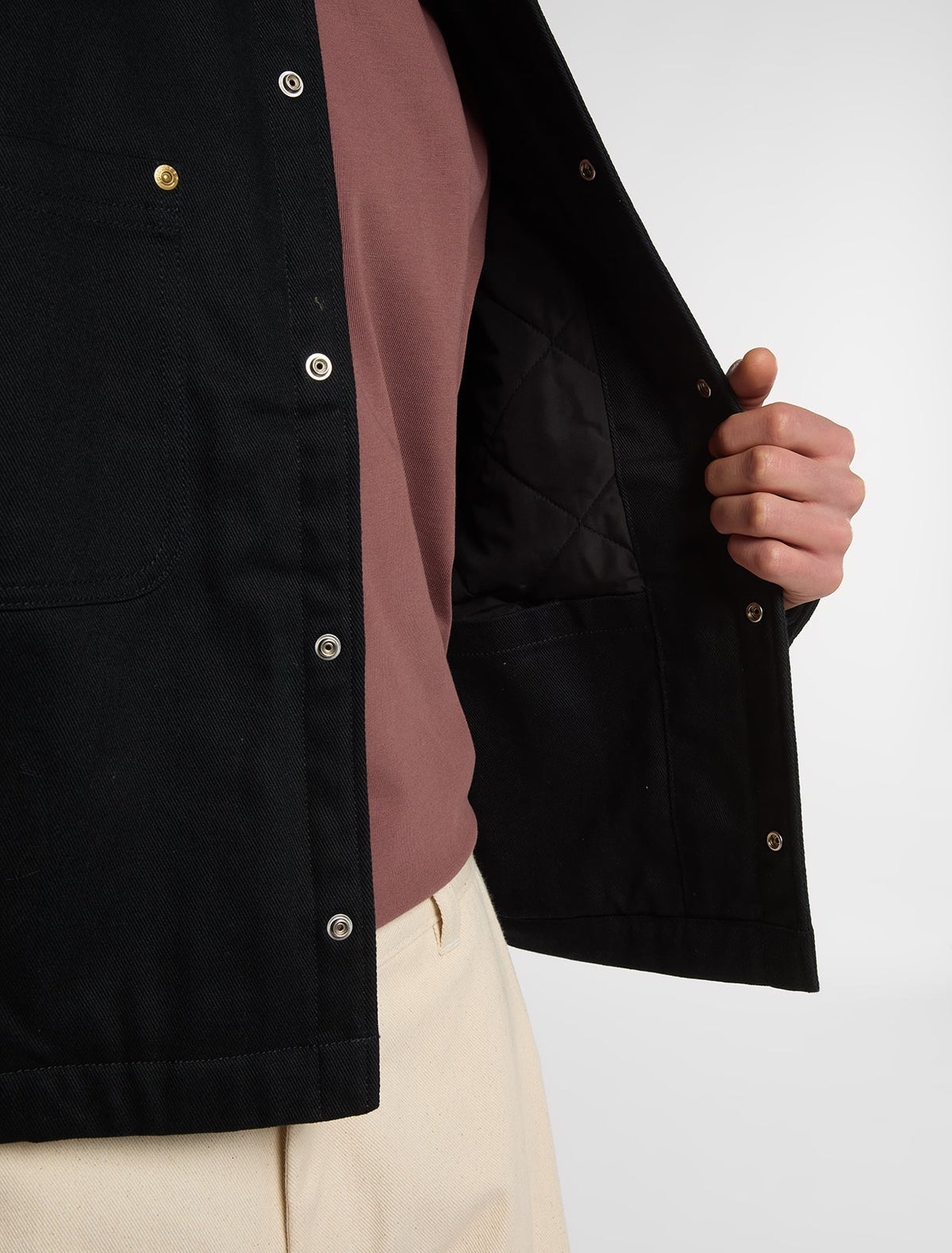 Chaqueta de trabajo Taylor de sarga cavalry - Negro - Hombre