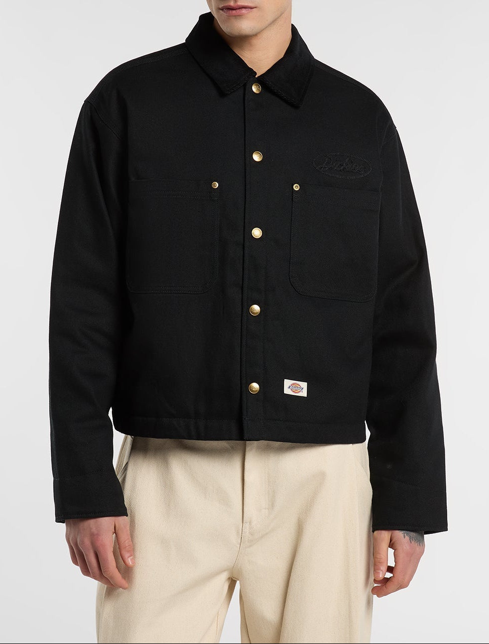Chaqueta de trabajo Taylor de sarga cavalry - Negro - Hombre