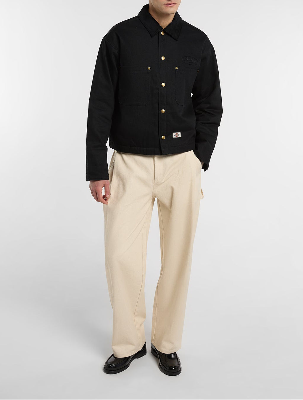 Chaqueta de trabajo Taylor de sarga cavalry - Negro - Hombre