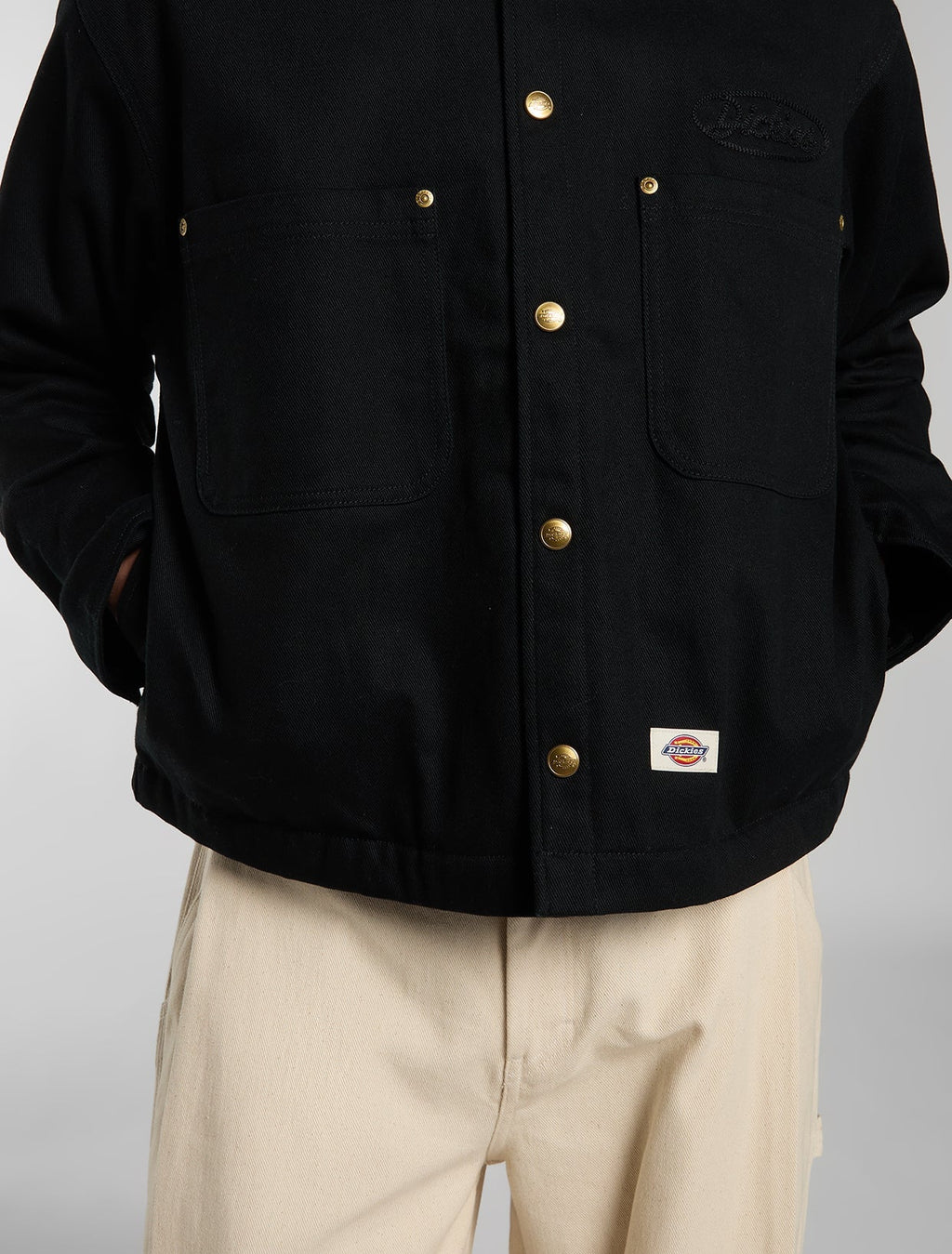 Chaqueta de trabajo Taylor de sarga cavalry - Negro - Hombre