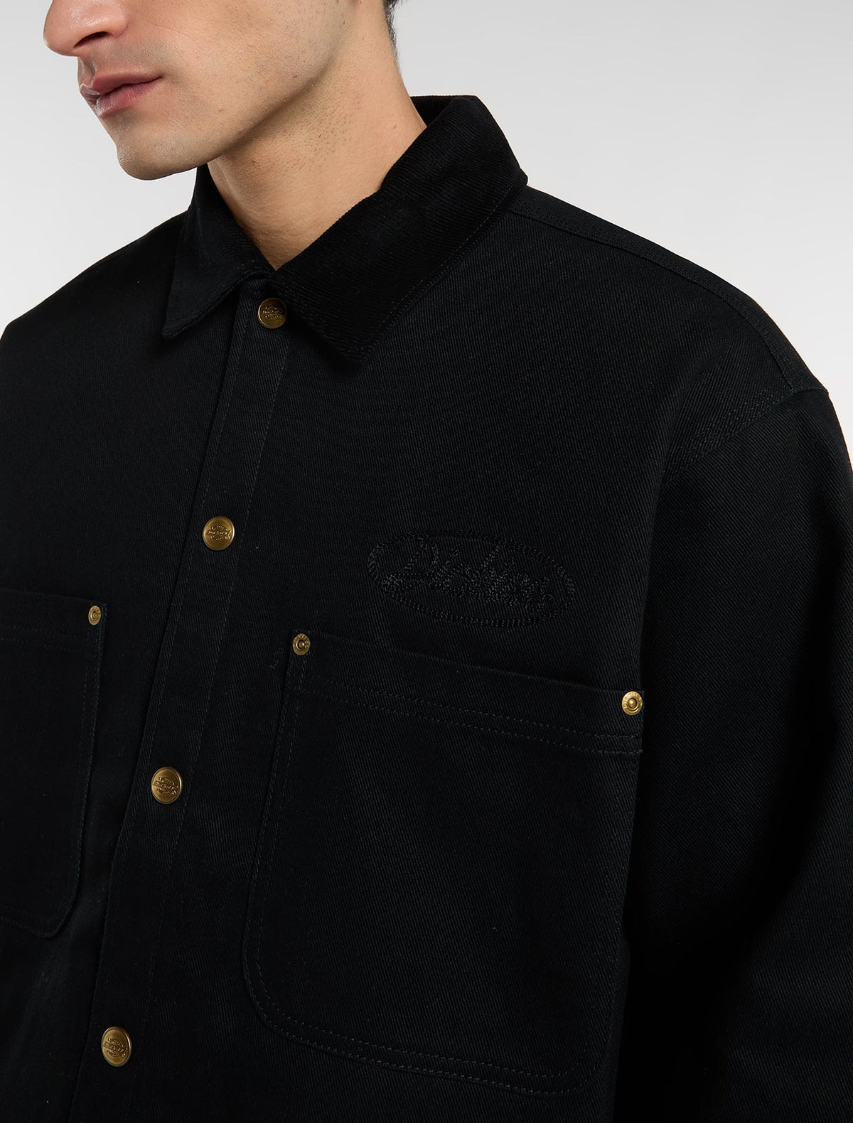 Chaqueta de trabajo Taylor de sarga cavalry - Negro - Hombre