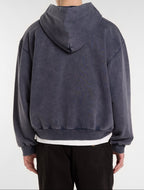 Felpa con cappuccio e zip Baker - Blu navy - Uomo