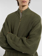 Fredonia Zip-Up Knitted Jumper - Deep Depths - Men