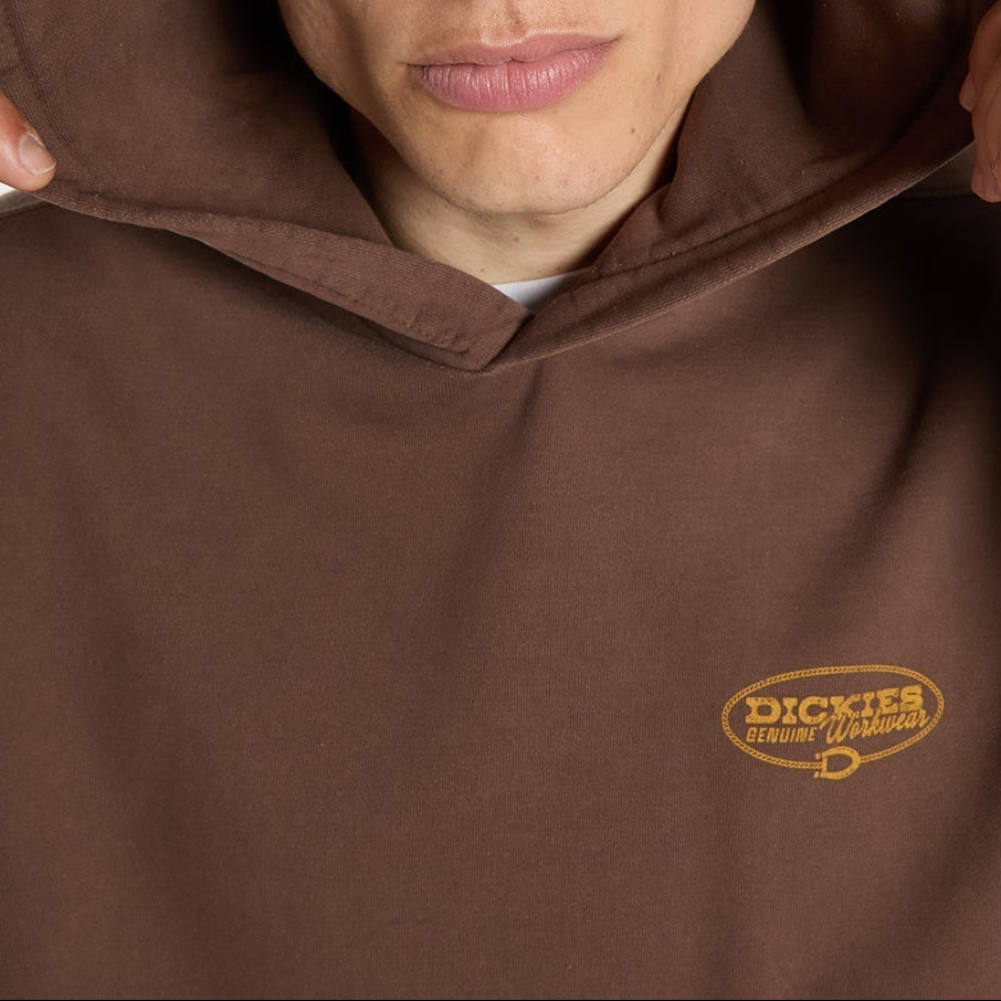 Felpa con cappuccio Avondale - Marrone legno - Uomo