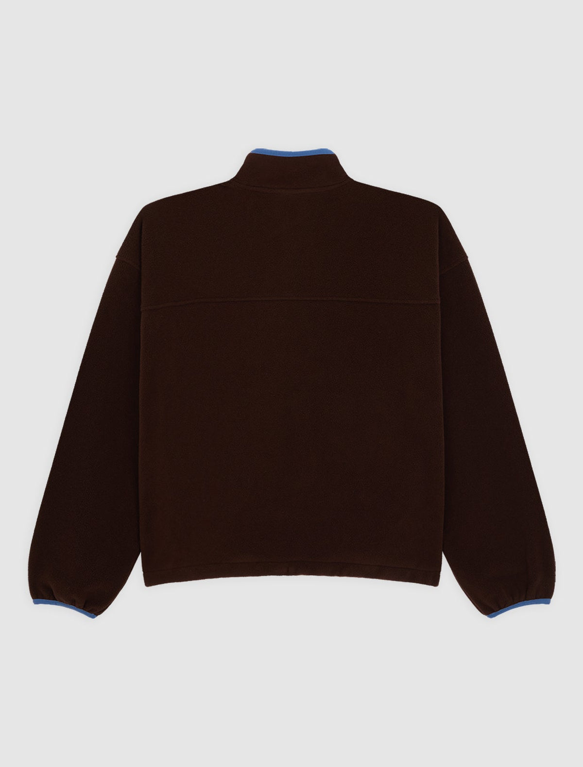 Maglia in sherpa con mezza zip Leupp - Marrone cioccolato - Uomo