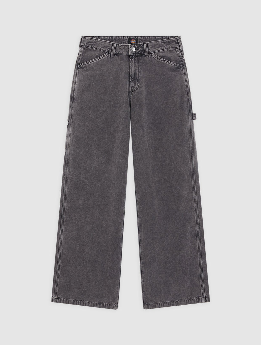 Pantalón de carpintero Houck de lona y corte ancho - Gris carbón - Mujer