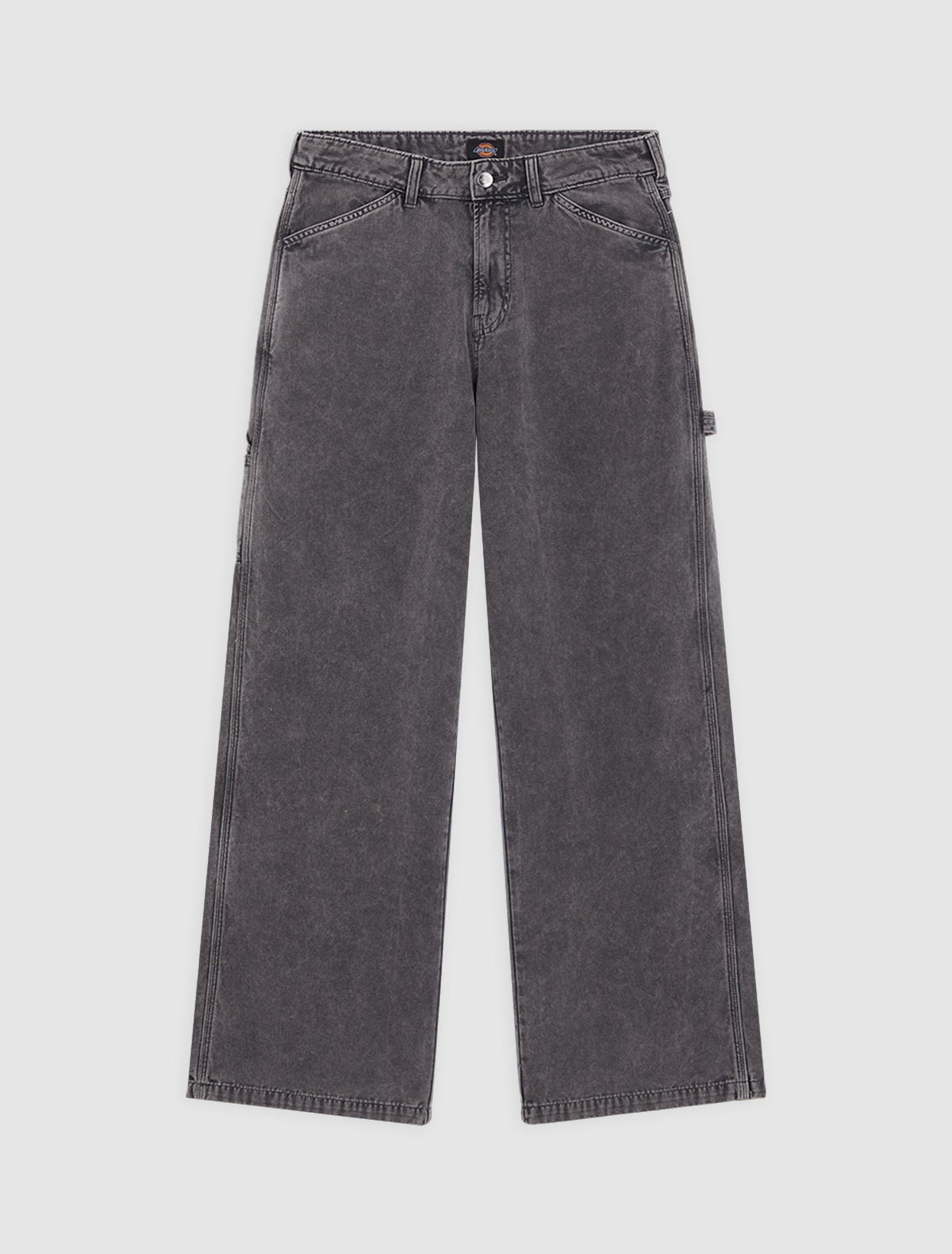 Pantalón de carpintero Houck de lona y corte ancho - Gris carbón - Mujer