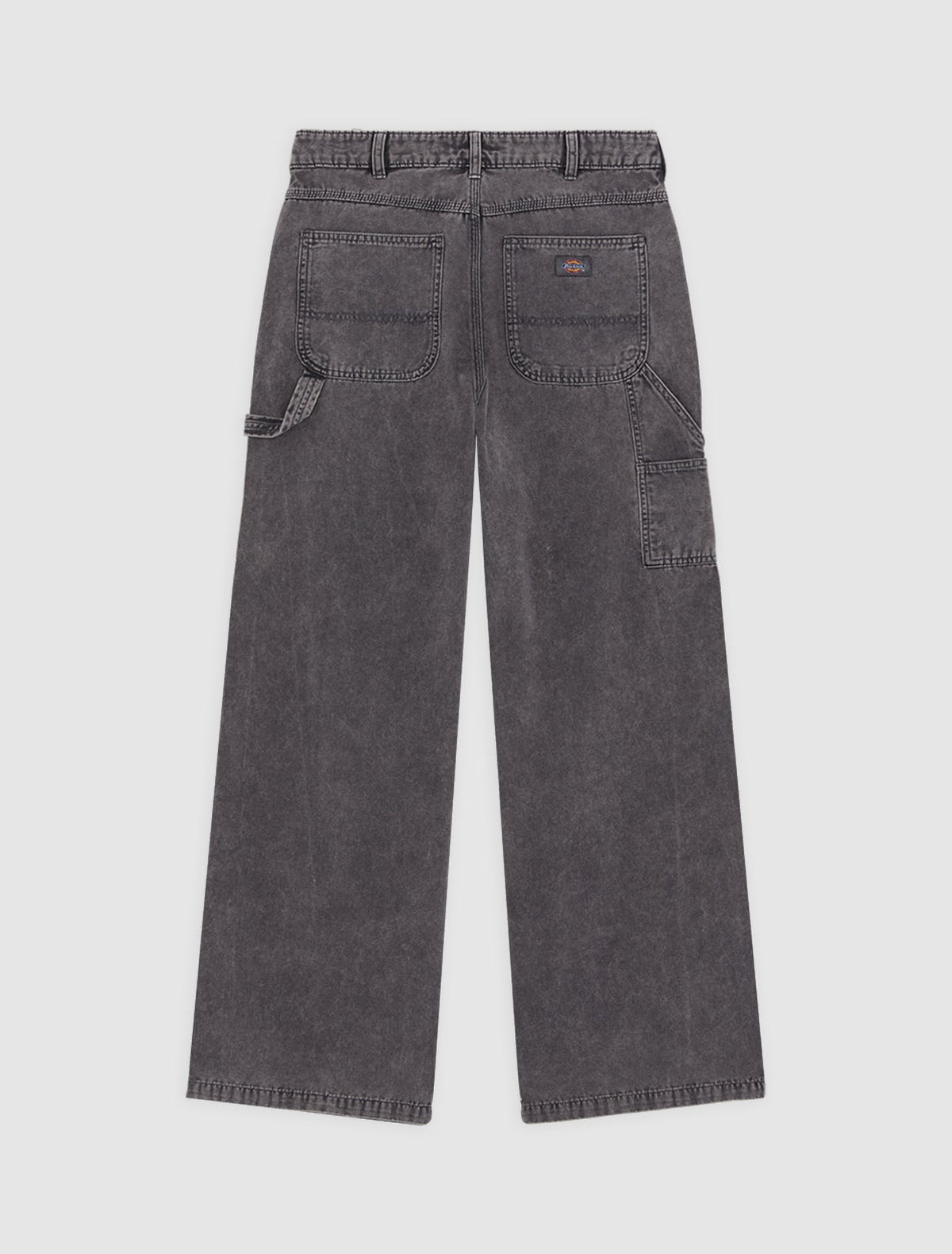 Pantalón de carpintero Houck de lona y corte ancho - Gris carbón - Mujer
