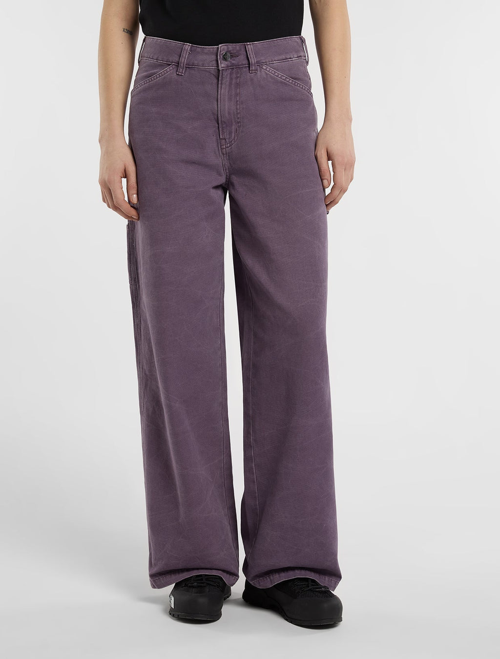 Houck Wide Canvas Carpenter Trousers - Vintage Violet - Women