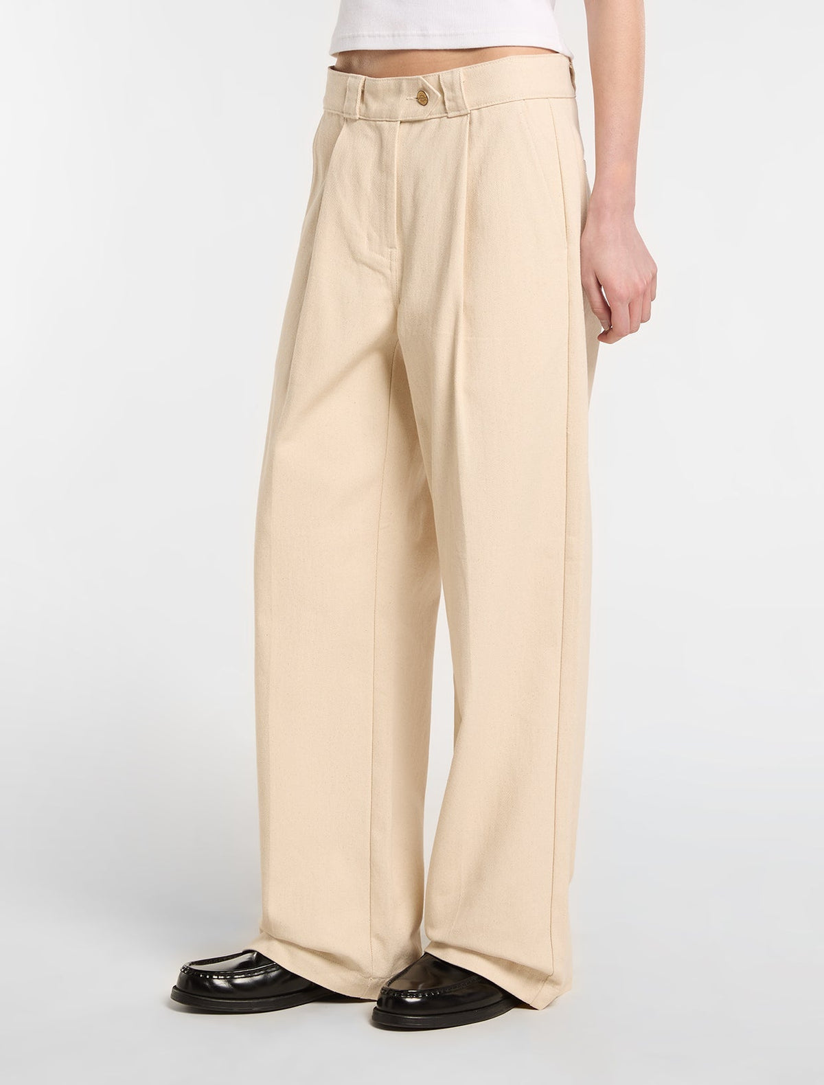 Mc Nary Cavalry Twill Work Trousers - Ecru - Women