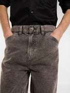 Pantalón de trabajo Houck de lona, corte holgado y pernera recta - Gris carbón - Hombre