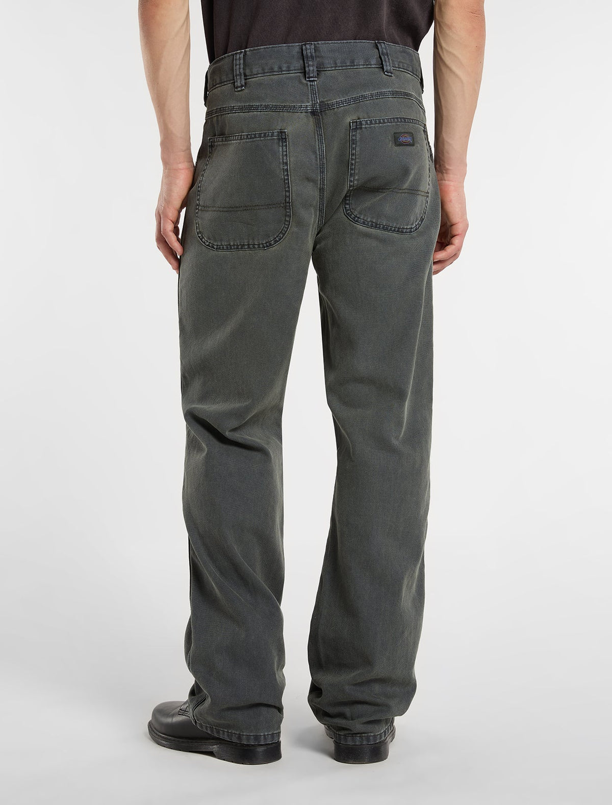 Pantalón de trabajo Houck holgado de pernera recta en lona - Verde oscuro - Hombre