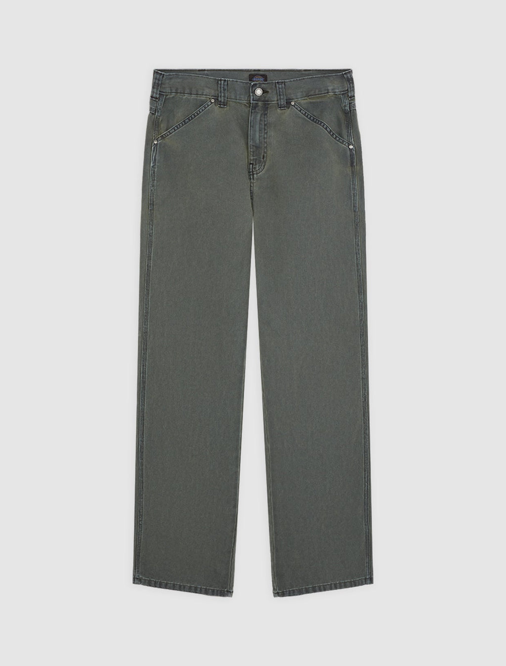 Pantalón de trabajo Houck holgado de pernera recta en lona - Verde oscuro - Hombre