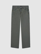 Pantalón de trabajo Houck holgado de pernera recta en lona - Verde oscuro - Hombre