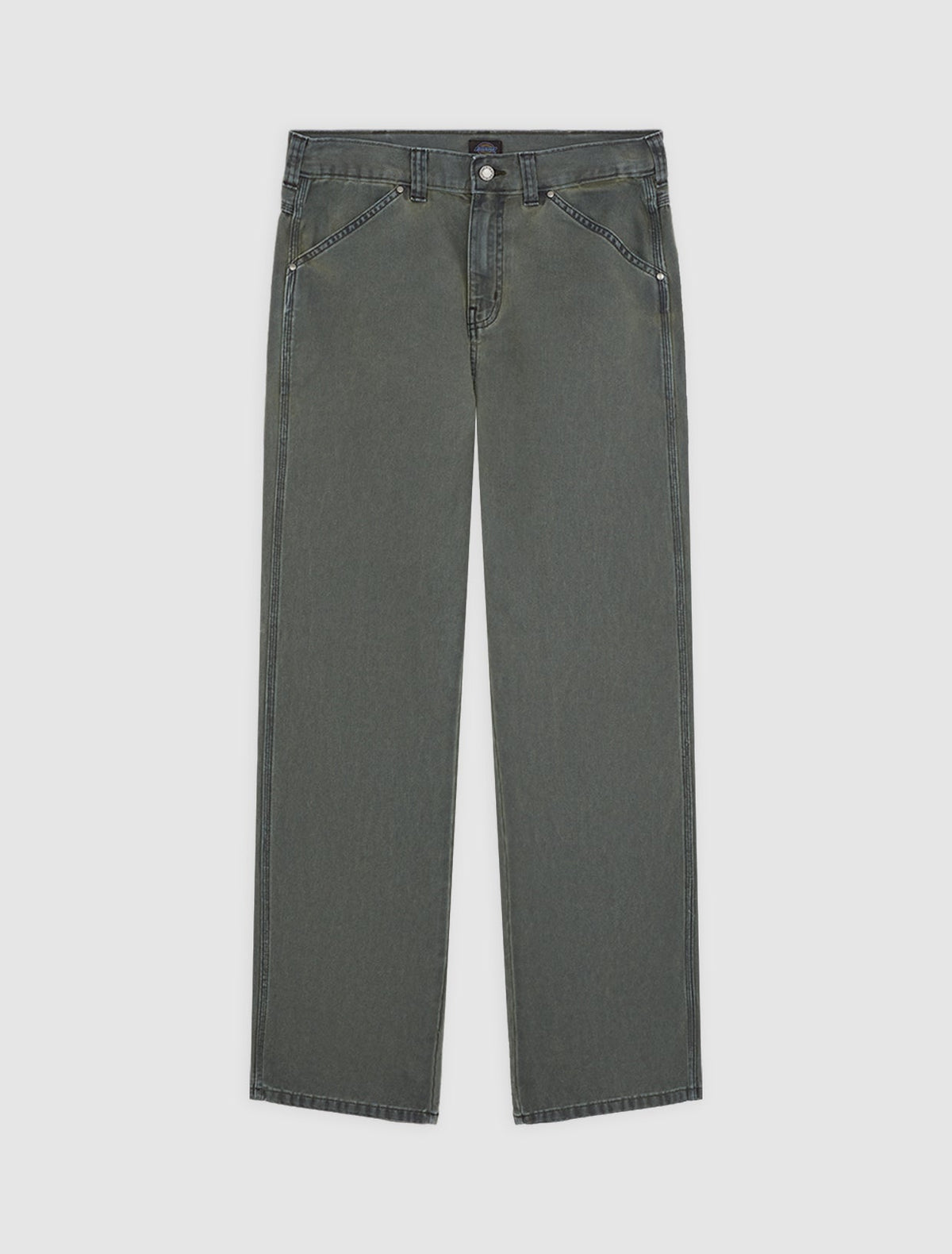 Pantalón de trabajo Houck holgado de pernera recta en lona - Verde oscuro - Hombre