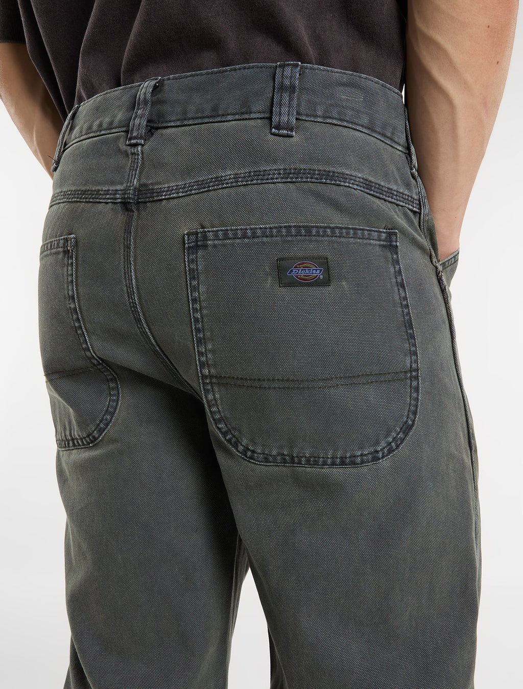 Pantalón de trabajo Houck holgado de pernera recta en lona - Verde oscuro - Hombre