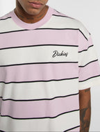 T-shirt a righe ricamata - Ecrù - Uomo