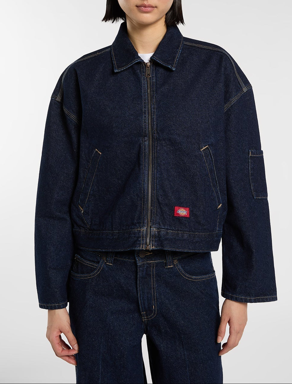 Giacca in denim sfoderata Edgewood - Lavaggio risciacquato - Donna
