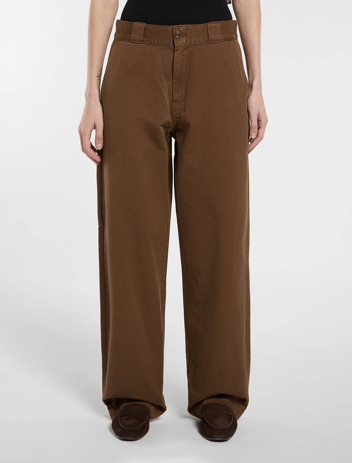 Pantalón de trabajo holgado teñido en prenda 247 - Timber Brown