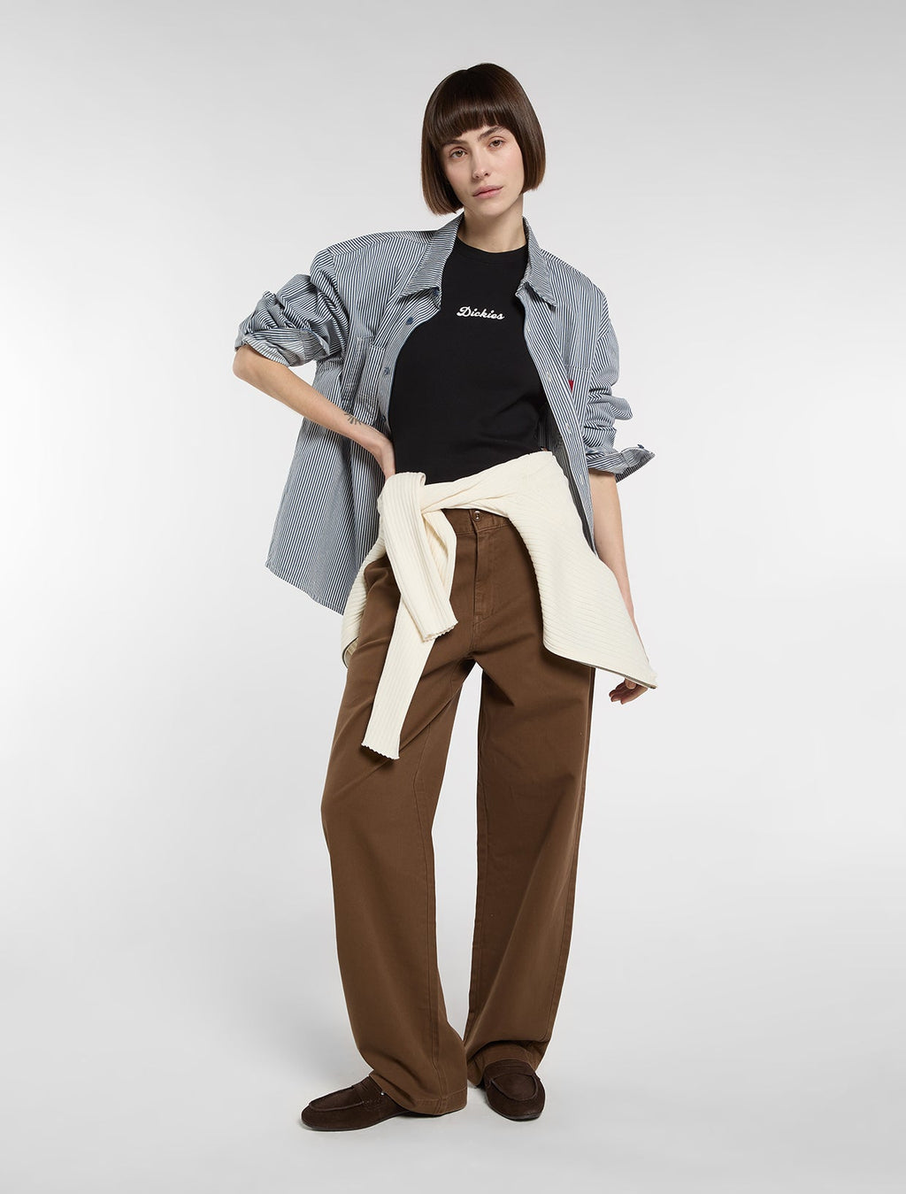 Pantalón de trabajo holgado teñido en prenda 247 - Timber Brown