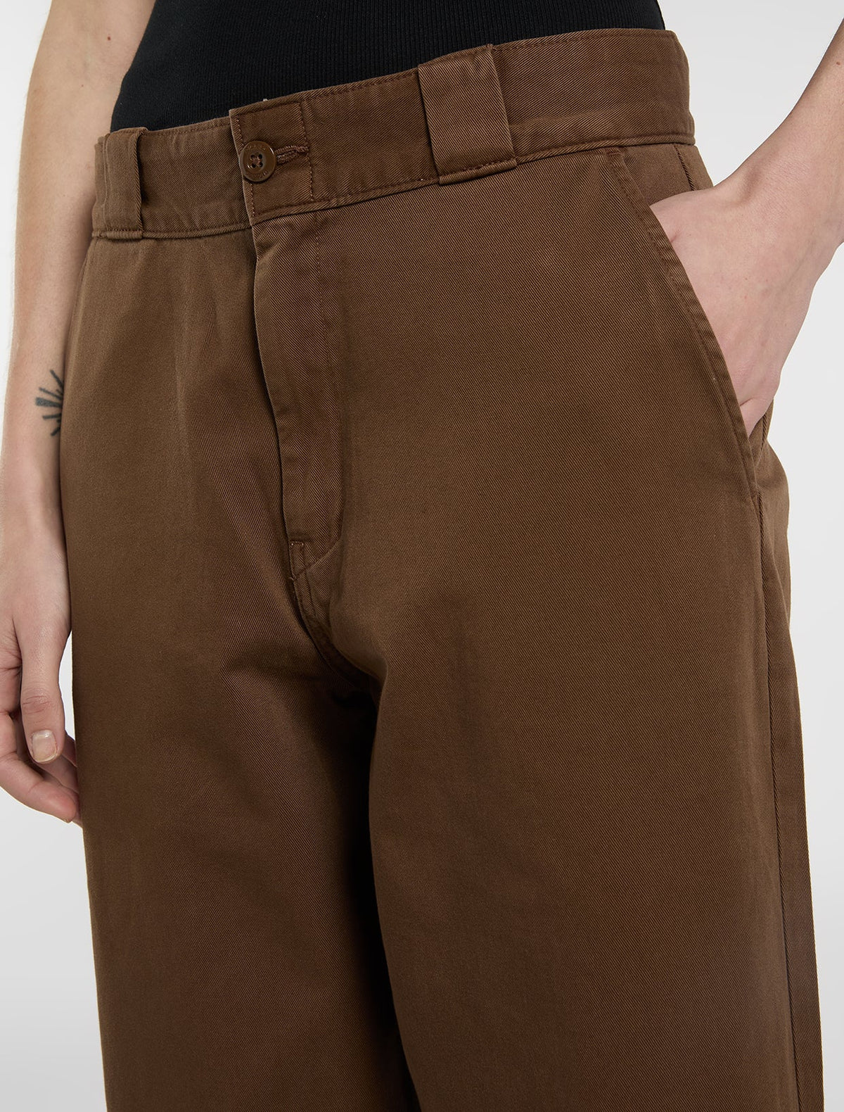 Pantalón de trabajo holgado teñido en prenda 247 - Timber Brown