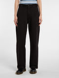 247 Garment Dye Loose Work Trousers - Black