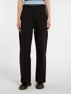 247 Garment Dye Loose Work Trousers - Black