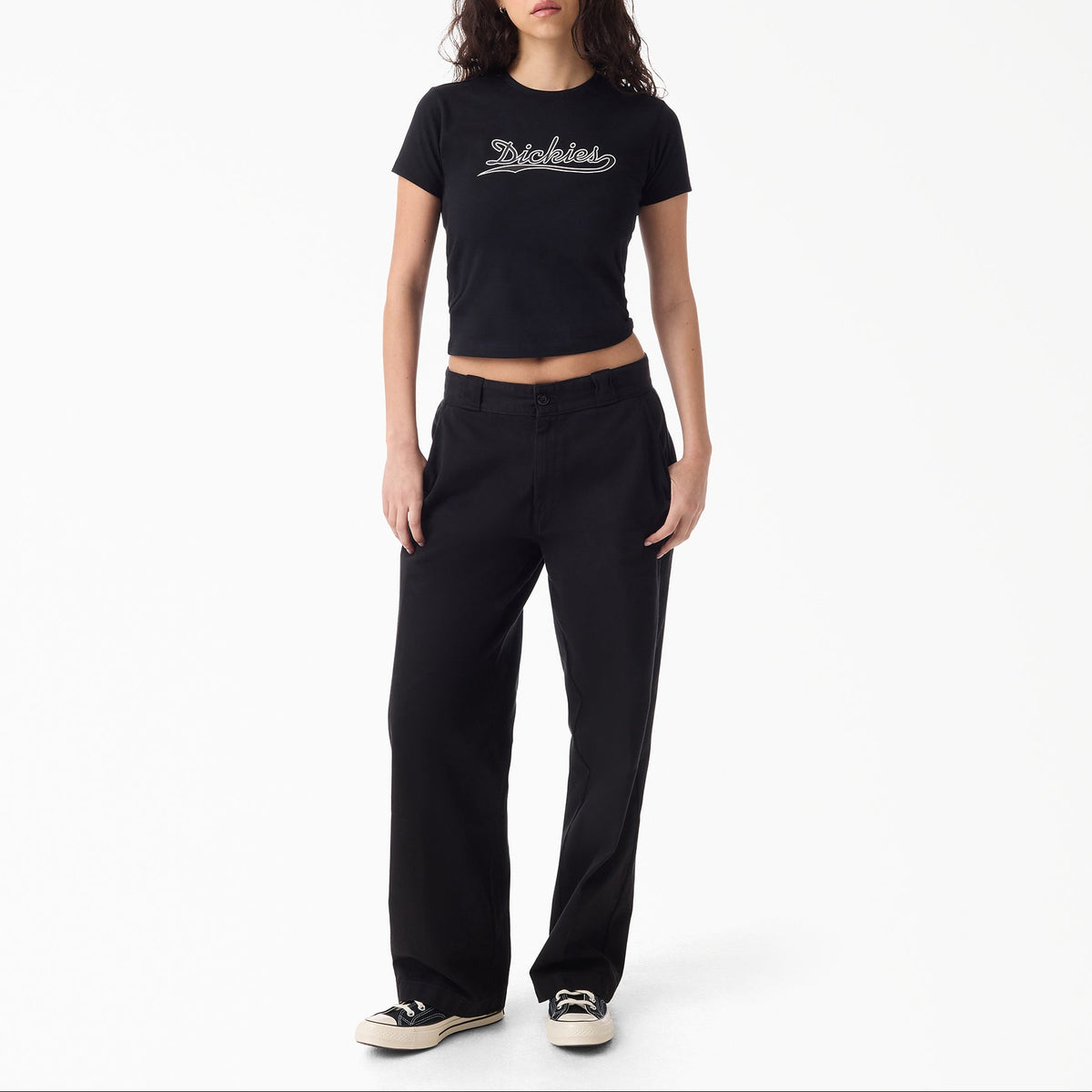 Pantalón de trabajo 247 holgado teñido en prenda - Negro - Hombre