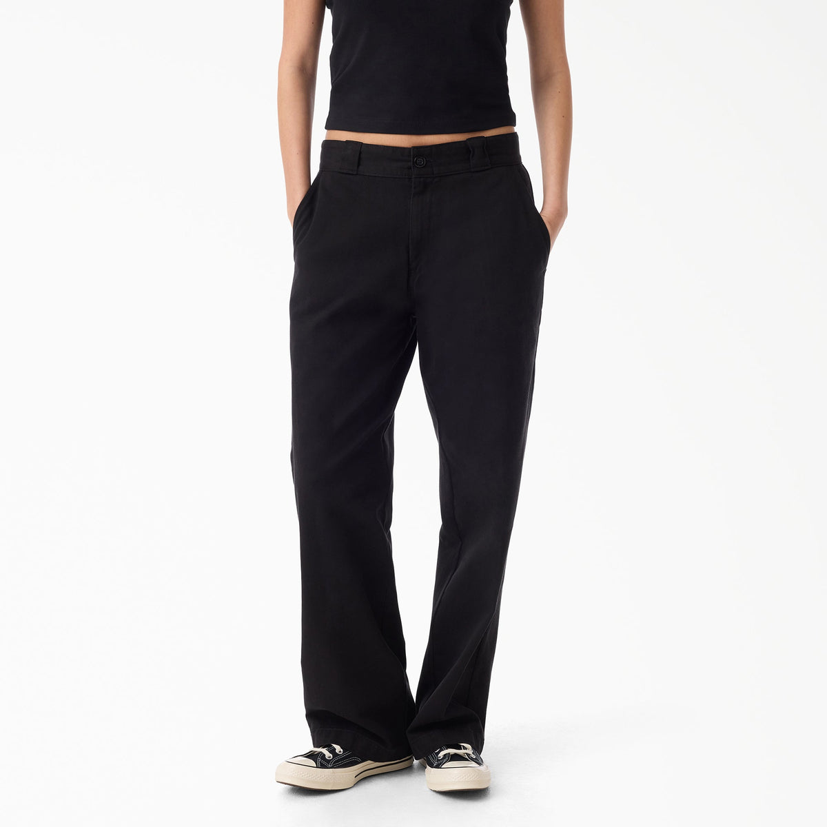 Pantalón de trabajo 247 holgado teñido en prenda - Negro - Hombre